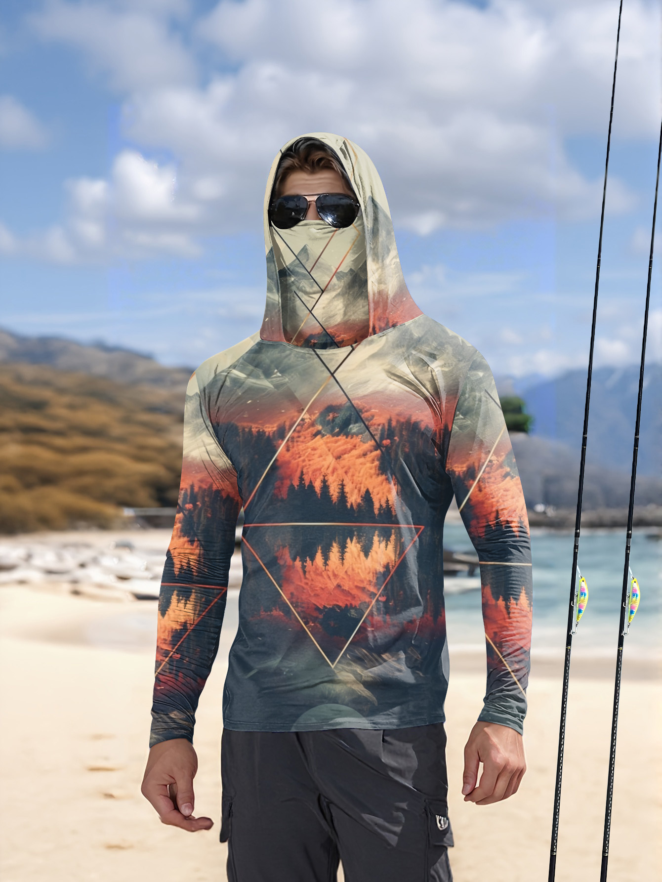 Fishing Hoodie - Felpa da Pesca per Uomo con