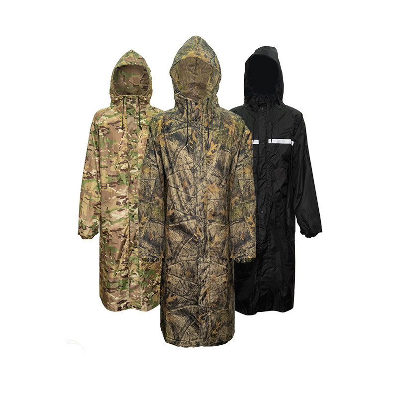 Fishing Rain Suit - Impermeabile lungo mimetico per uomo tattiche