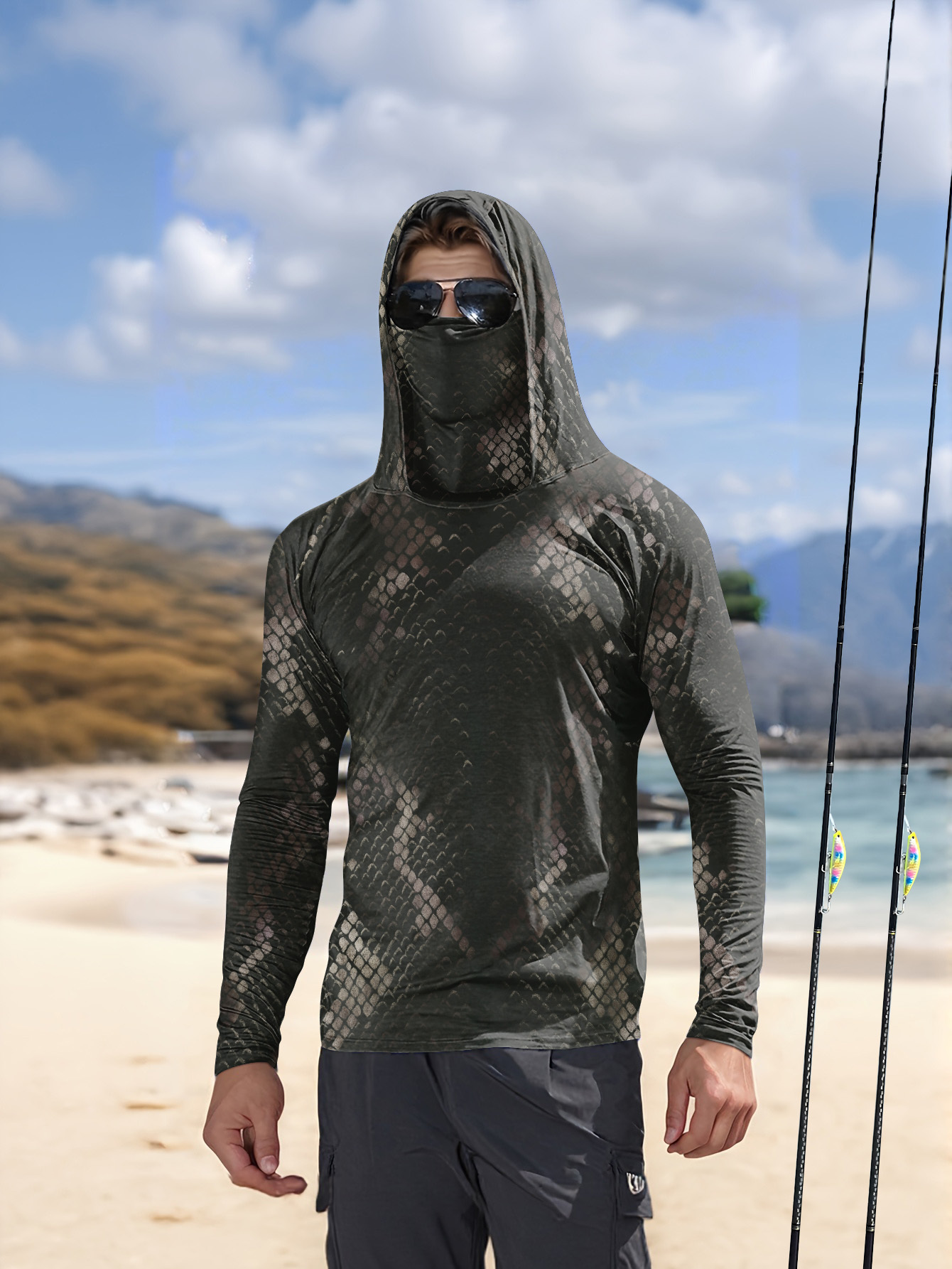 Fishing Hoodie - Camicia da Pesca per Uomo con