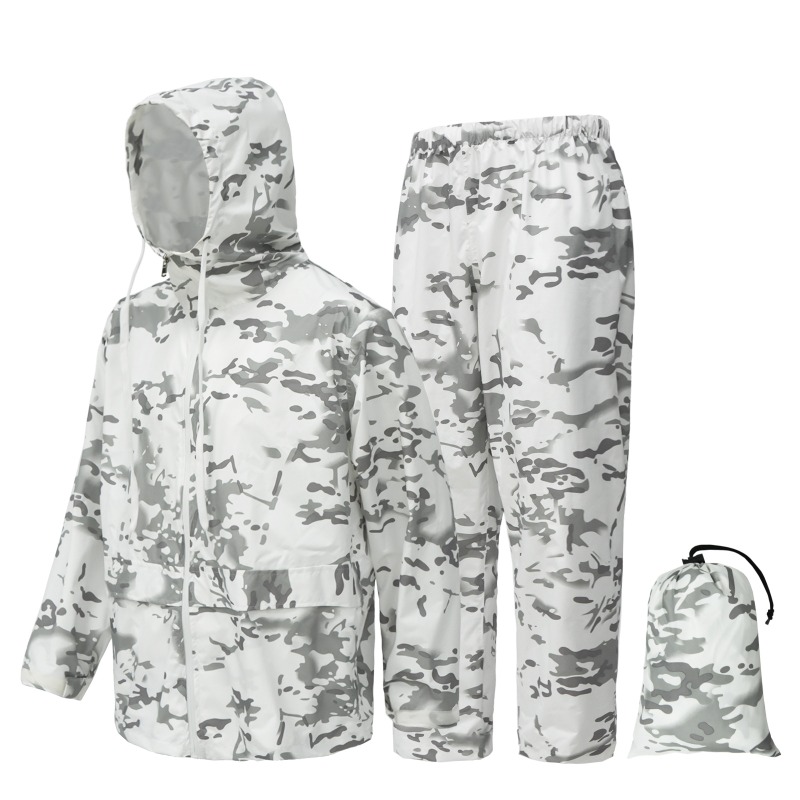 Fishing Rain Suit - Completo Impermeabile Antipioggia per Caccia all'Aperto,